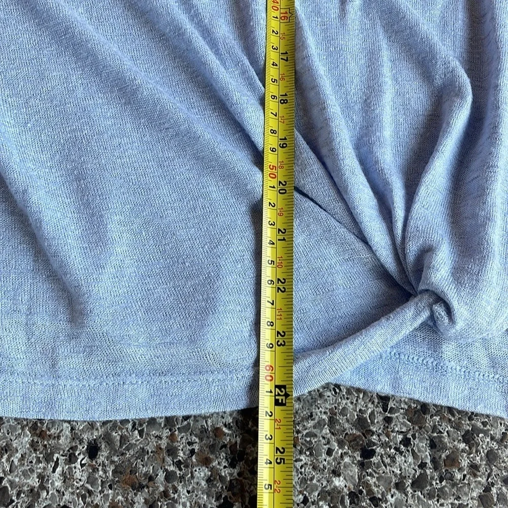 DKNY Jeans  light Blue‎ boat neck women’s XL Sweater Long sleeve deco hem